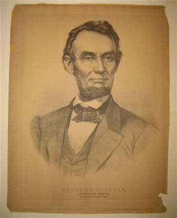 (LINCOLN, ABRAHAM--PRINTS.) Group of 9 Currier & Ives portraits of the president.